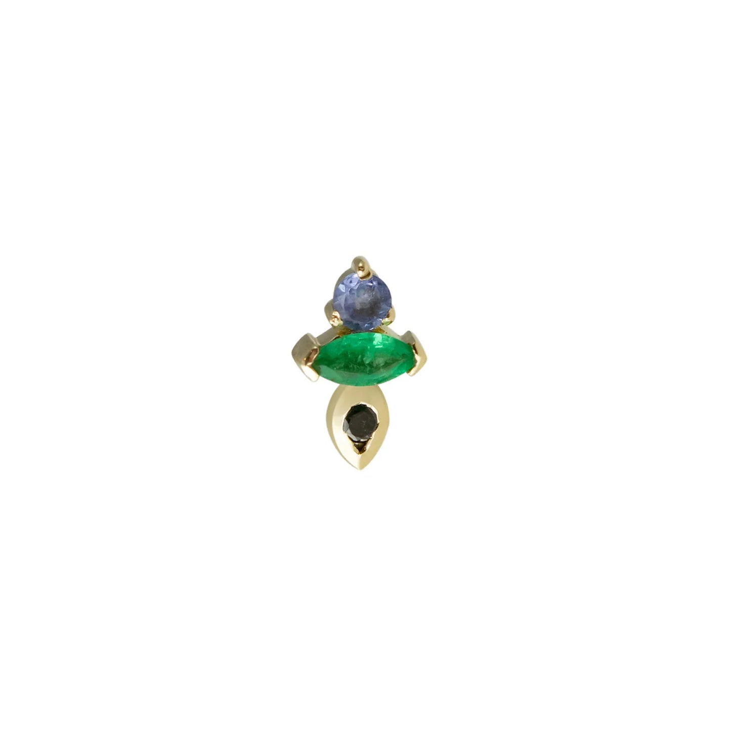 métier / am pm multi gemstone stud earrings