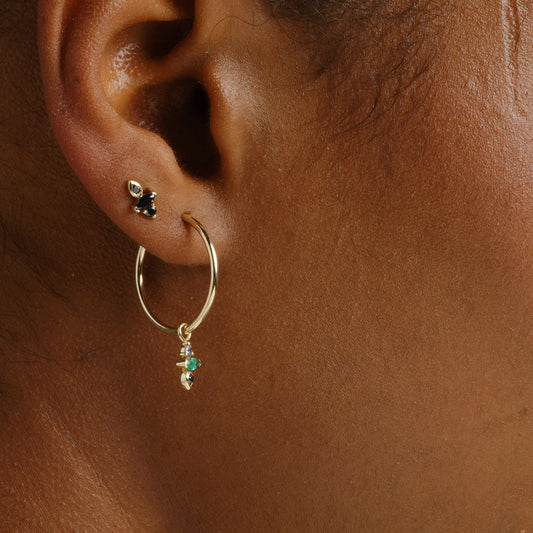métier / am pm multi gemstone stud earrings