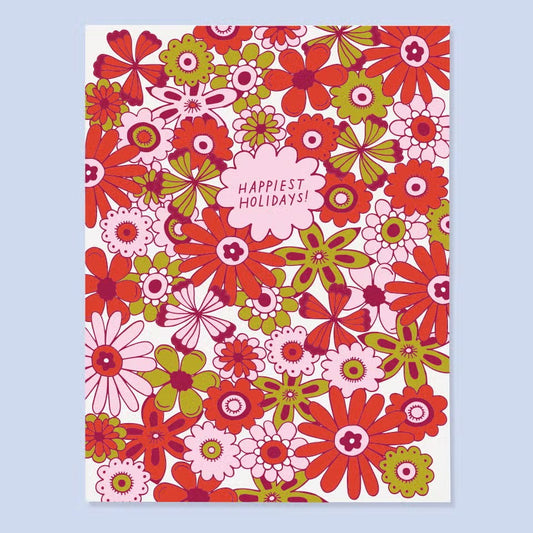 holiday flowers card