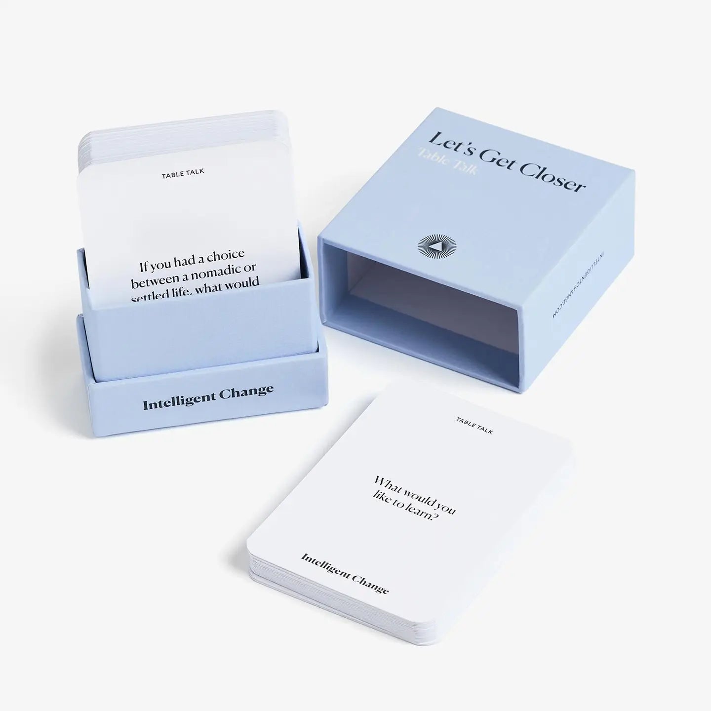 intelligent change / get closer question card game - table talk edition