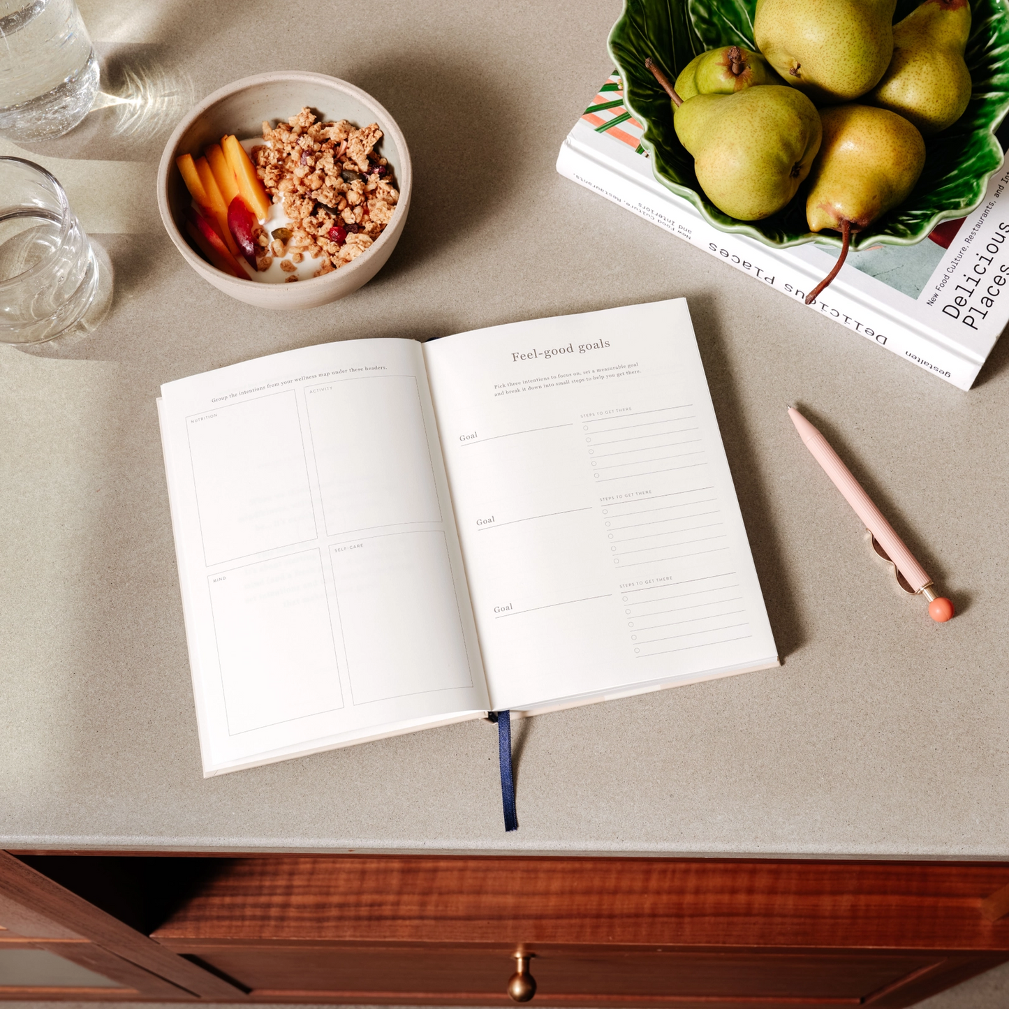 papier / guided wellness journal - tulip vase