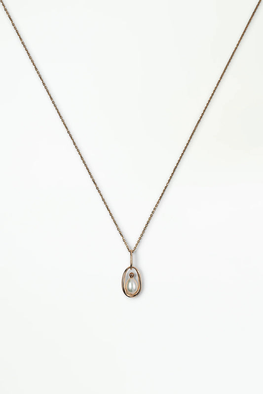 wwake / pearl droplet pendant necklace