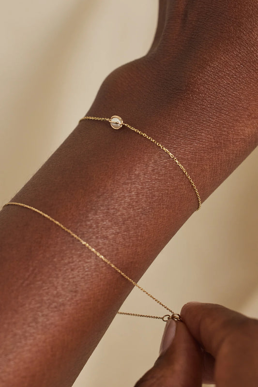 wwake / caged pearl bracelet