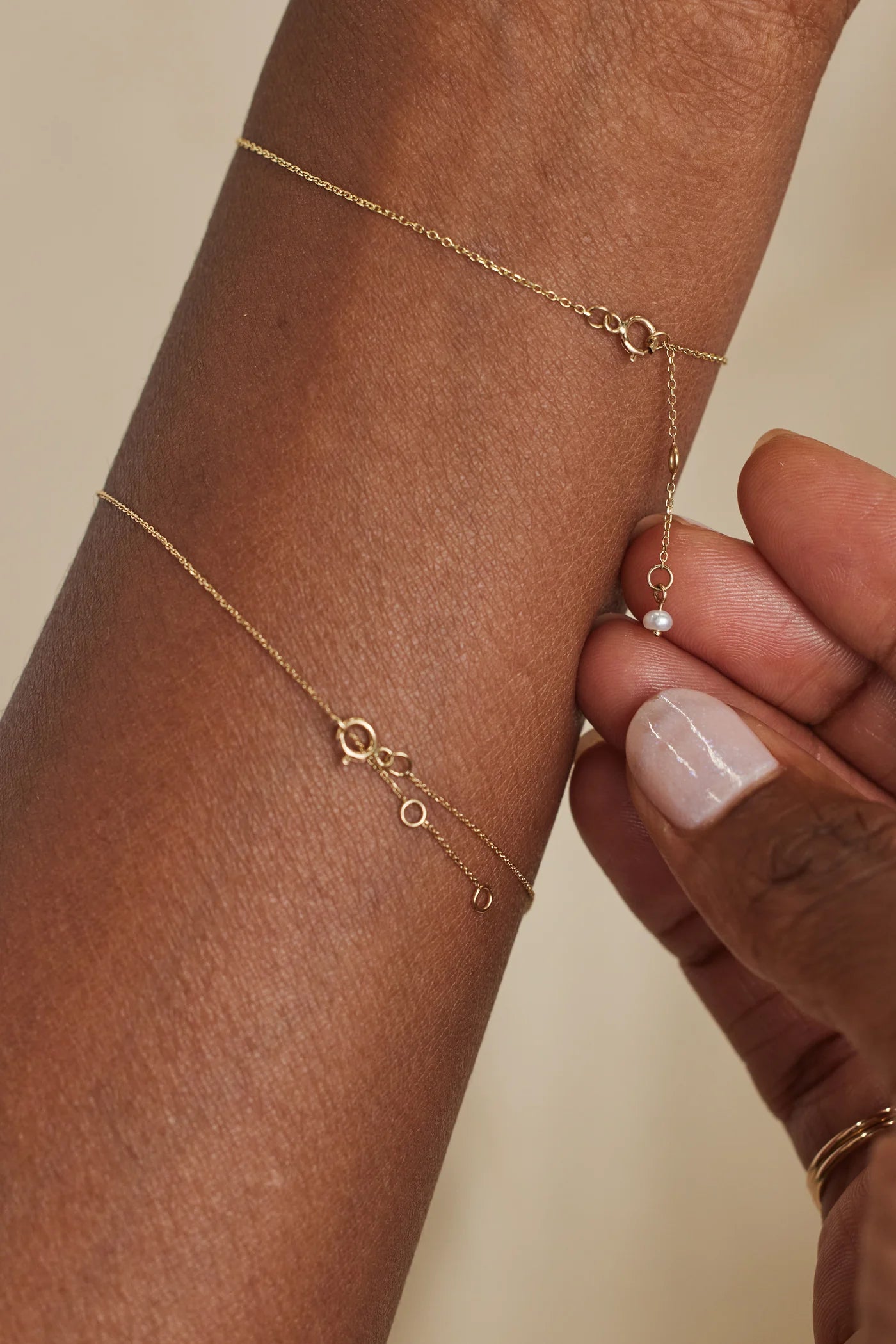 wwake / caged pearl bracelet
