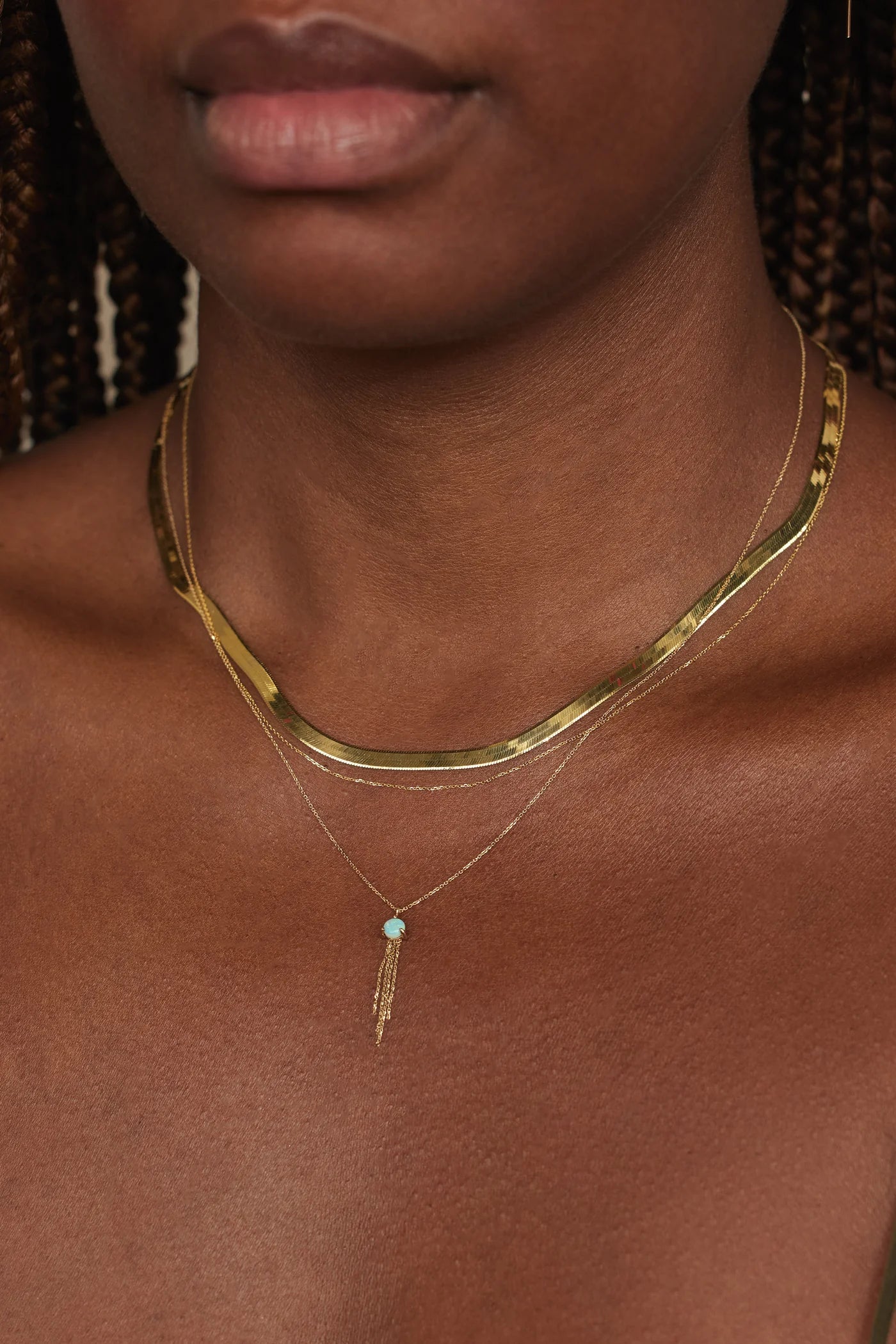 wwake / haze necklace - opal