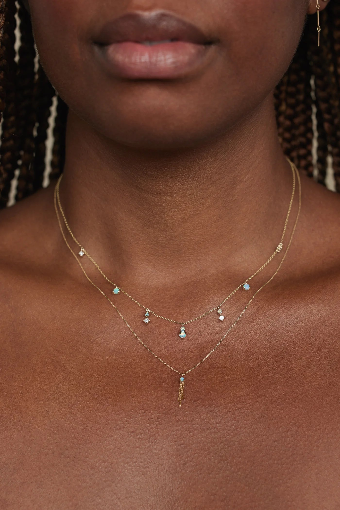 wwake / mist necklace - opal