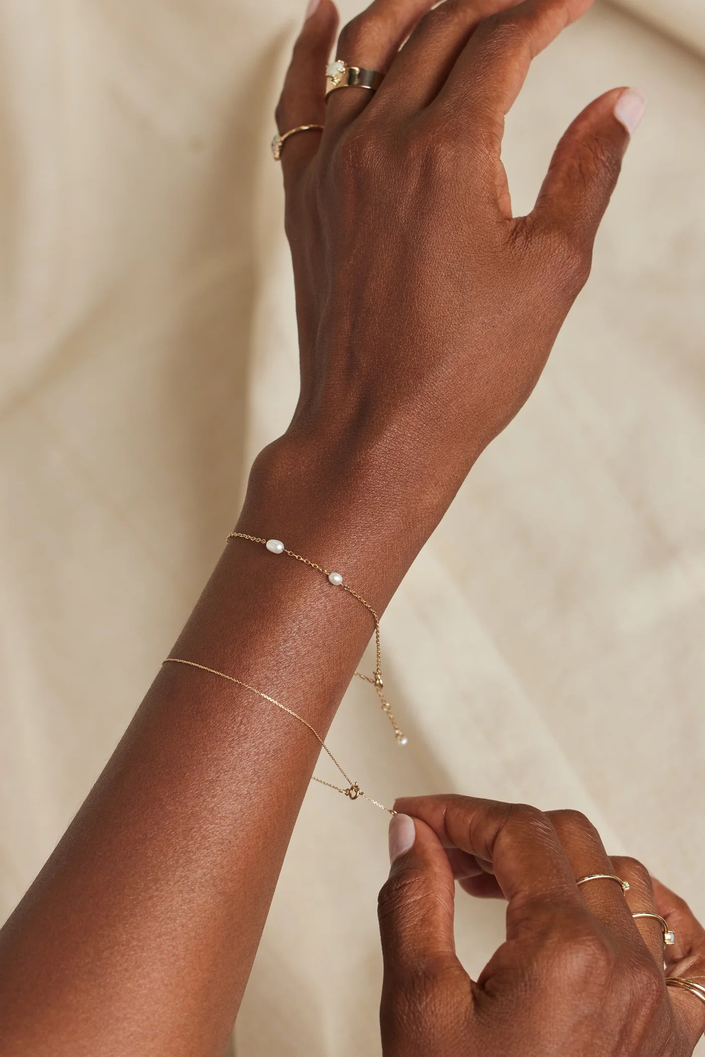 wwake / pearl spindle bracelet