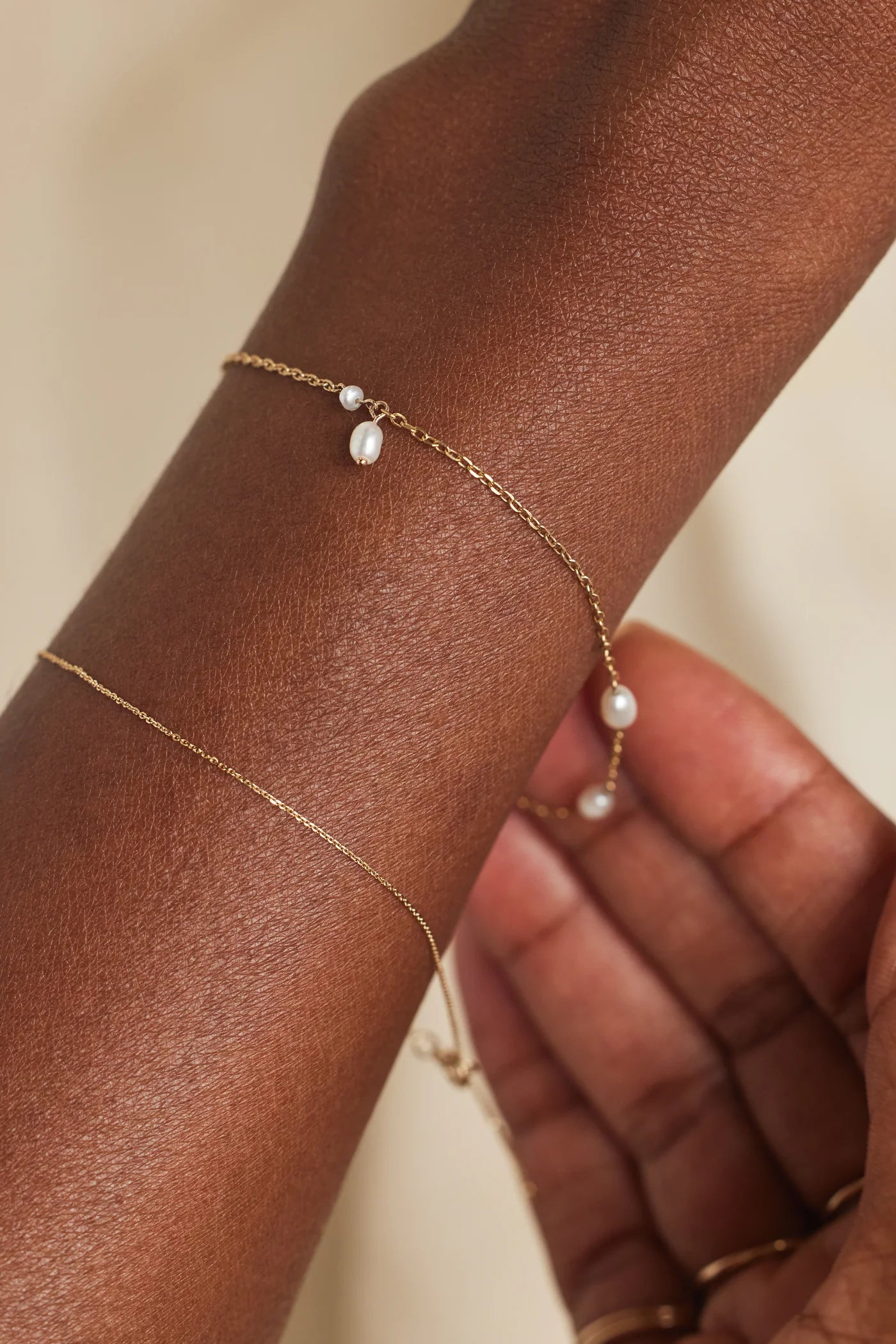 wwake / pearl spindle bracelet