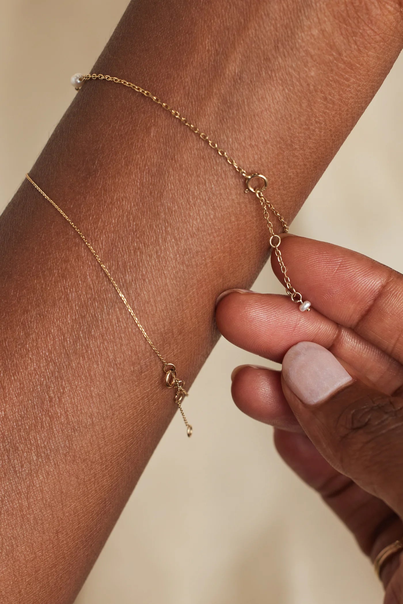 wwake / pearl spindle bracelet