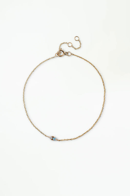 wwake / two-step bracelet - opal + diamond