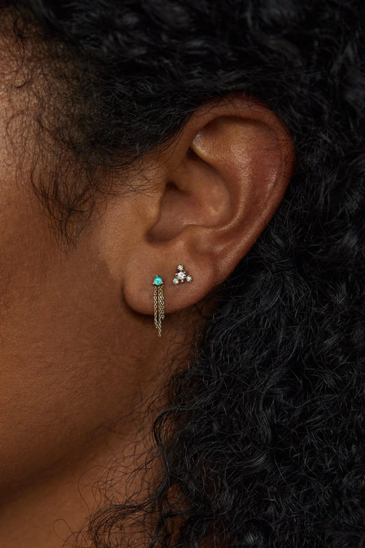 wwake / mist earring - opal - single