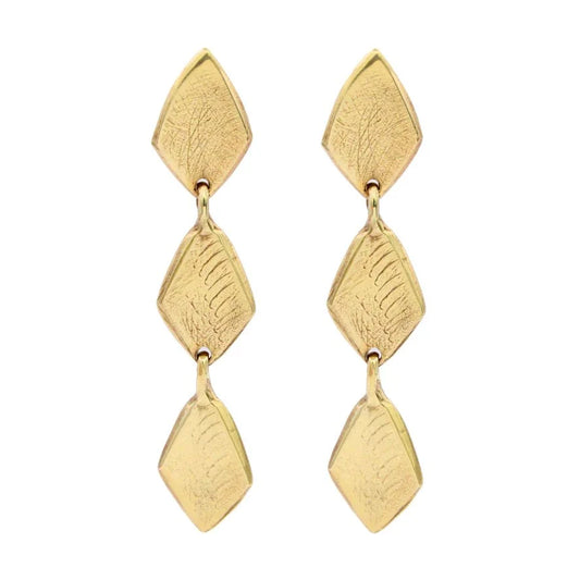 asali triple drop post earrings