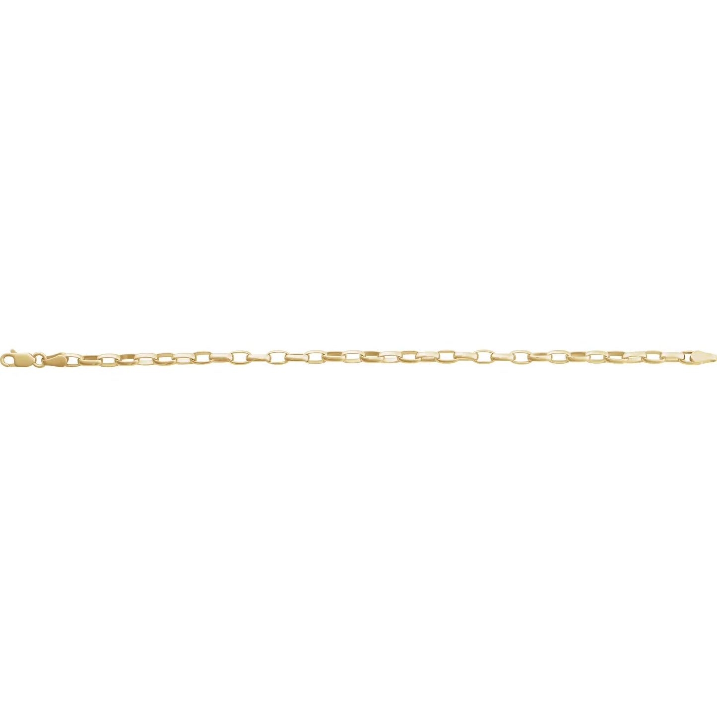 puffed oval cable chain bracelet