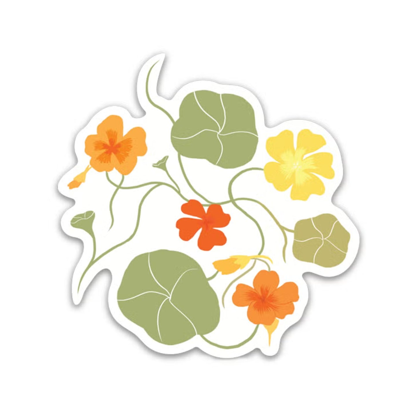 elana gabrielle / sticker - nasturtiums