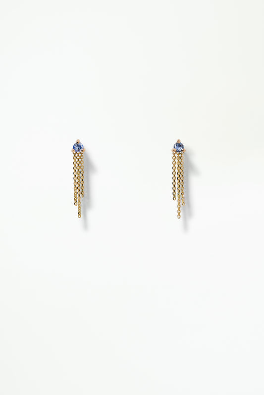 wwake / mist earring - sapphire - single