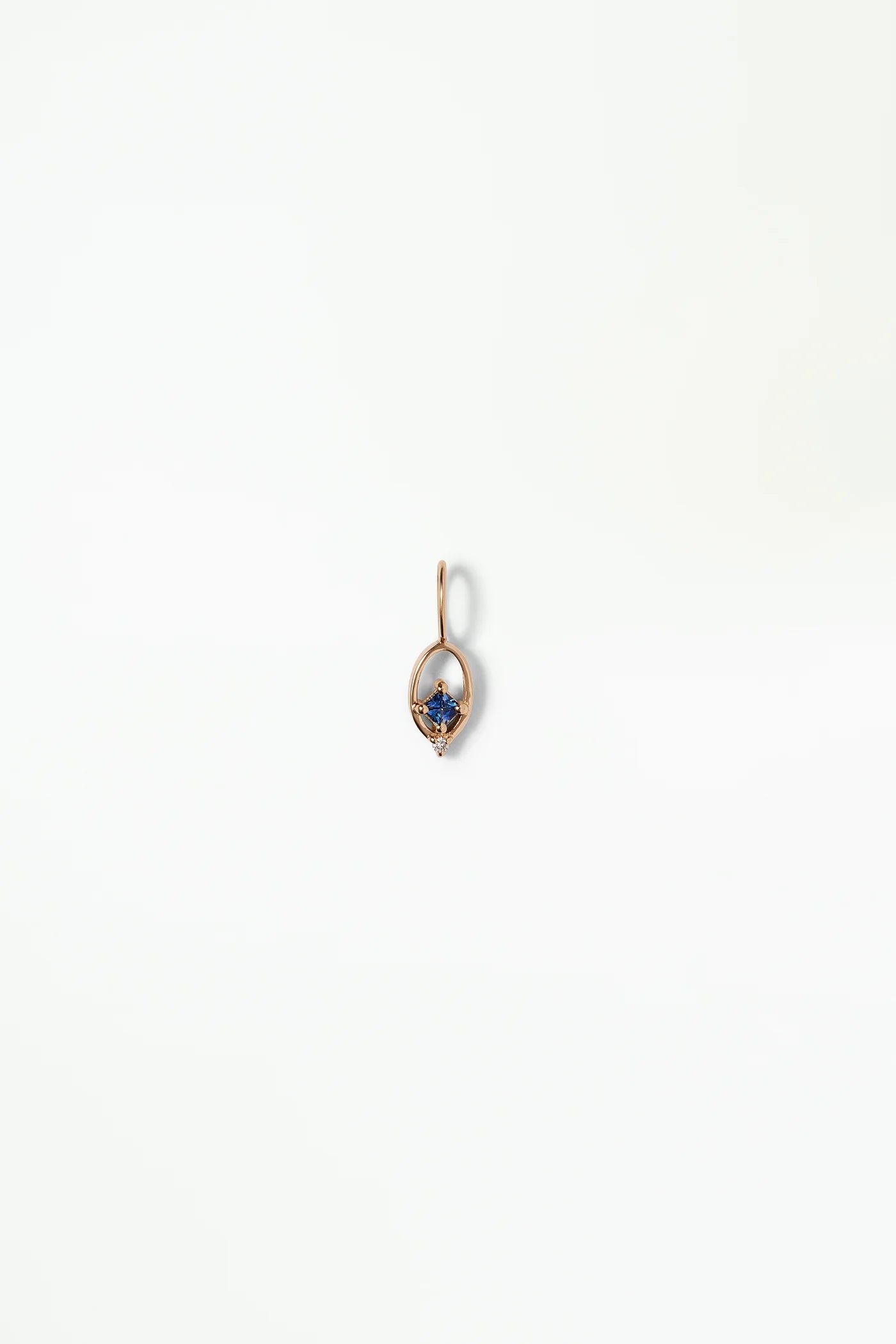 wwake / two pendant charm - sapphire + diamond