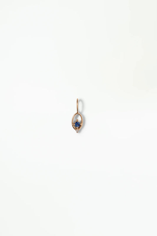 wwake / two pendant charm - sapphire + diamond