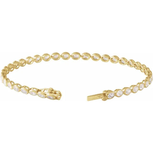 oval tennis bracelet - grown diamond
