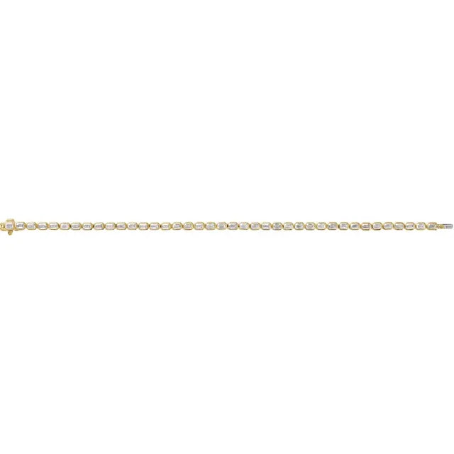 emerald-cut tennis bracelet - grown diamond