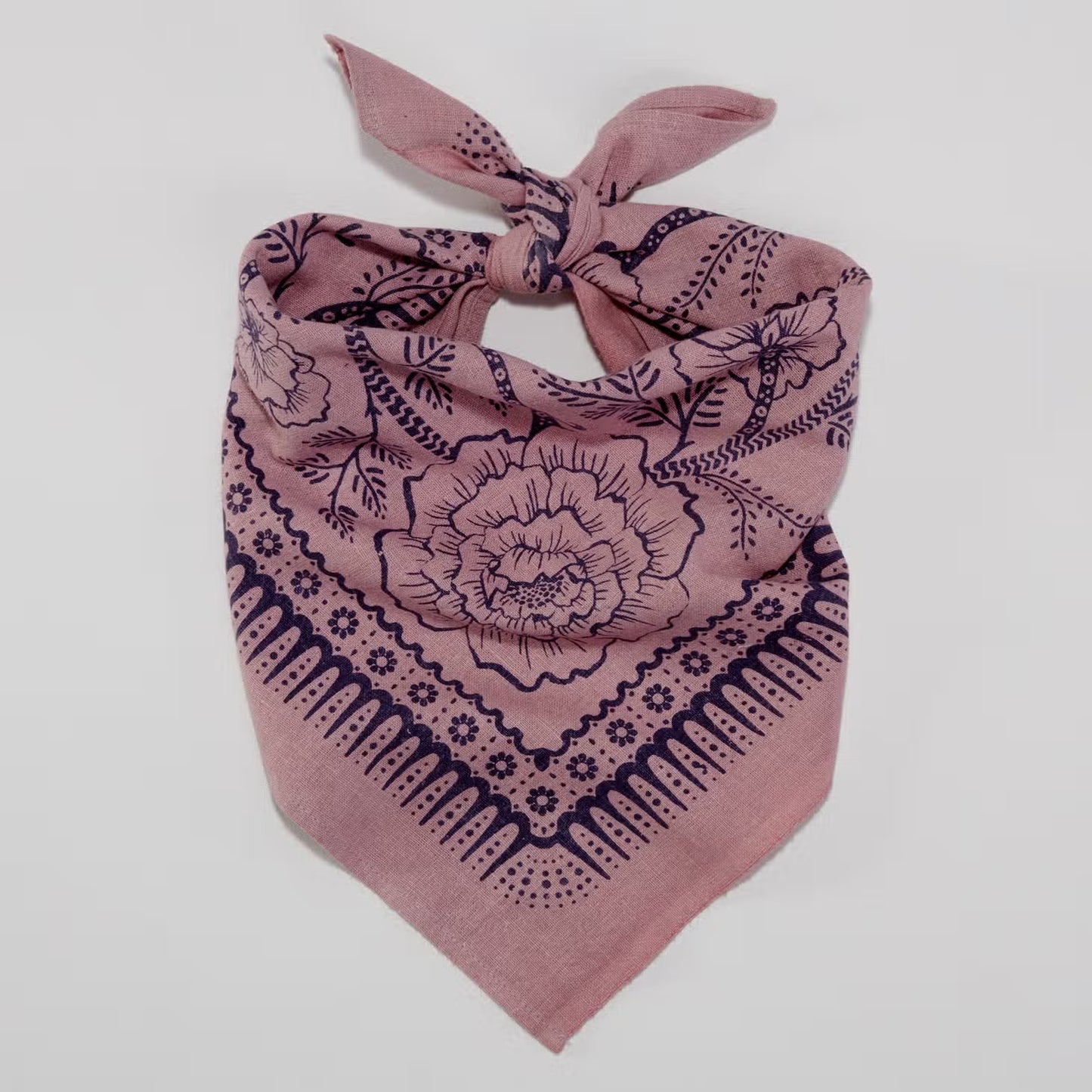 natural dye raw silk bandana - viola