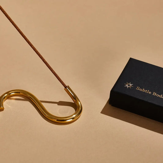 subtle bodies / brass incense holder (i)