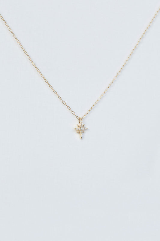 north star & diamond necklace