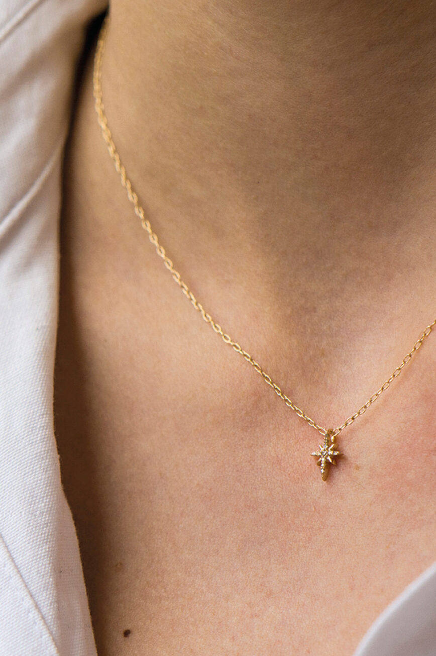north star & diamond necklace