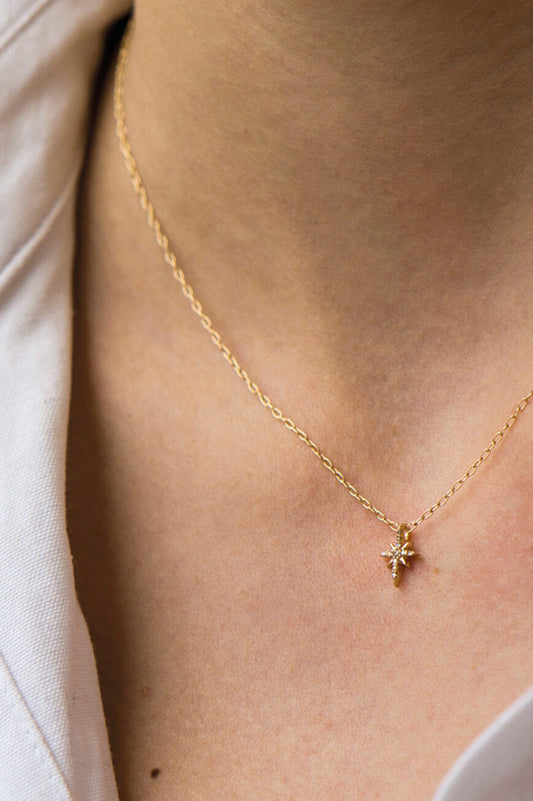 north star & diamond necklace