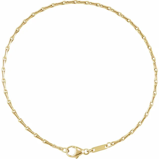 barleycorn chain bracelet - 1.5mm