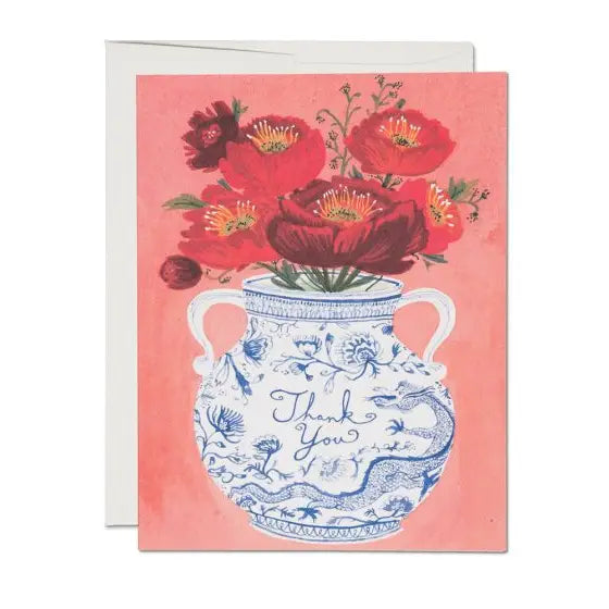 dragon vase thank you card