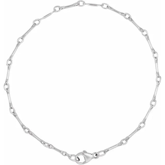 chain bracelet / bar link - 2.4mm