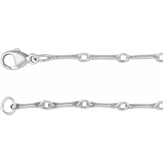 chain bracelet / bar link - 2.4mm
