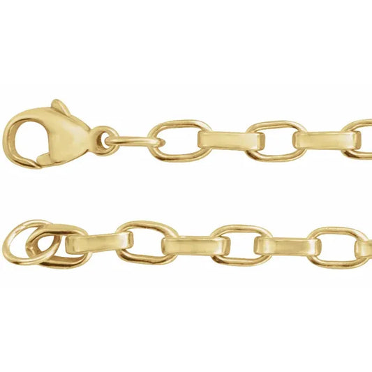 chain bracelet / rolo link - 4mm