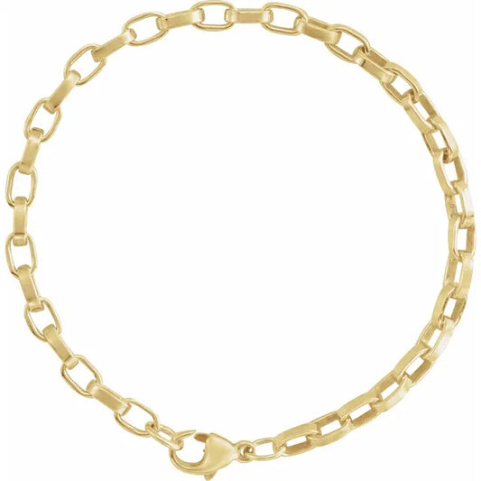 chain bracelet / rolo link - 4mm