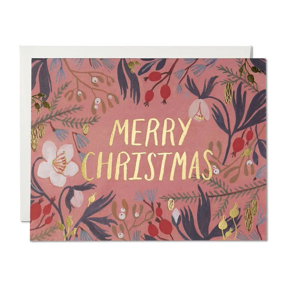 christmas flowers christmas holiday greeting card