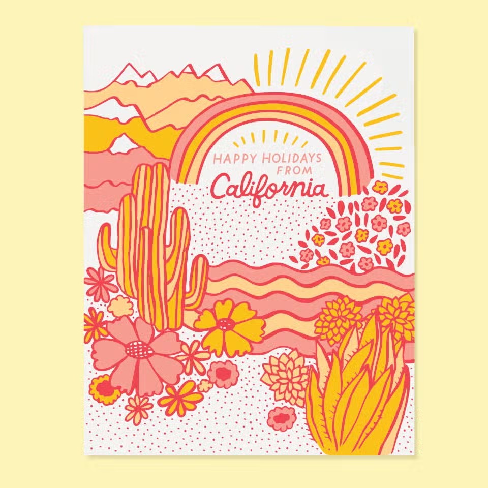cali landscape holiday card