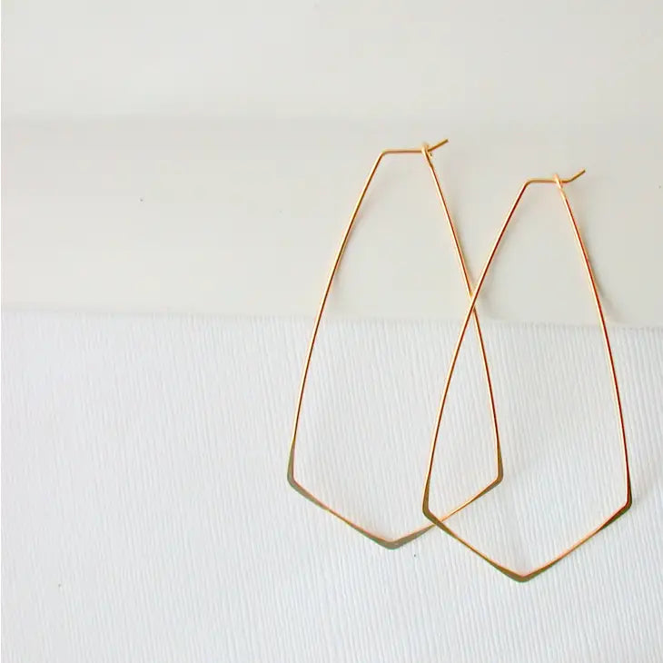 diamond shape hoop earrings