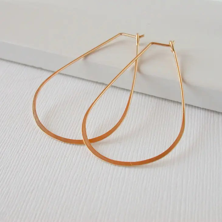 teardrop shape hoop earrings