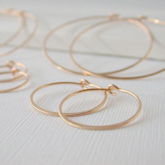classic round hoop earrings - sale