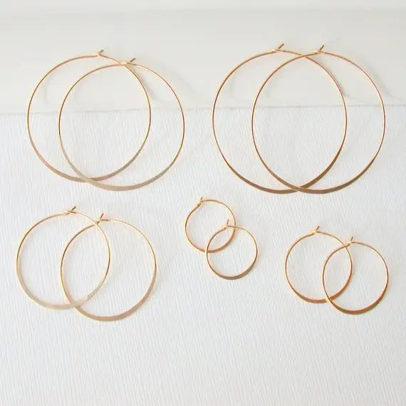classic round hoop earrings