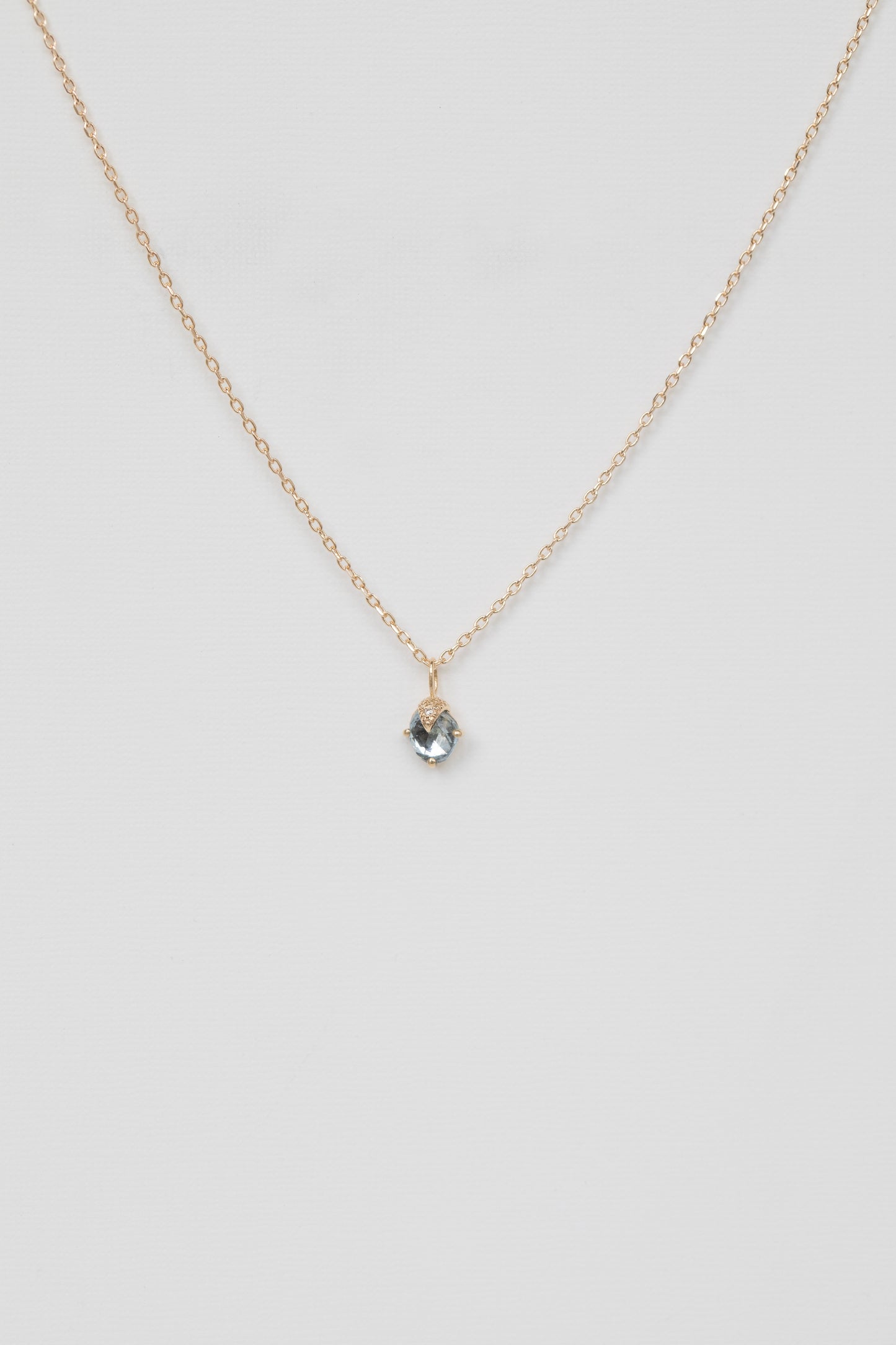 aquamarine & diamond claw necklace