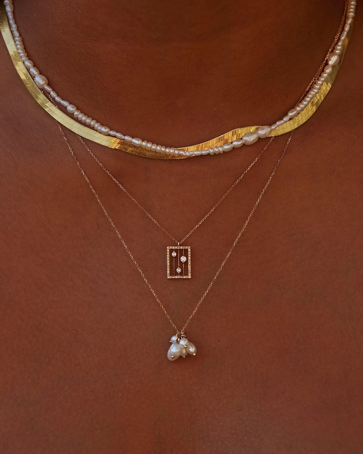 wwake / pearl cloudburst necklace