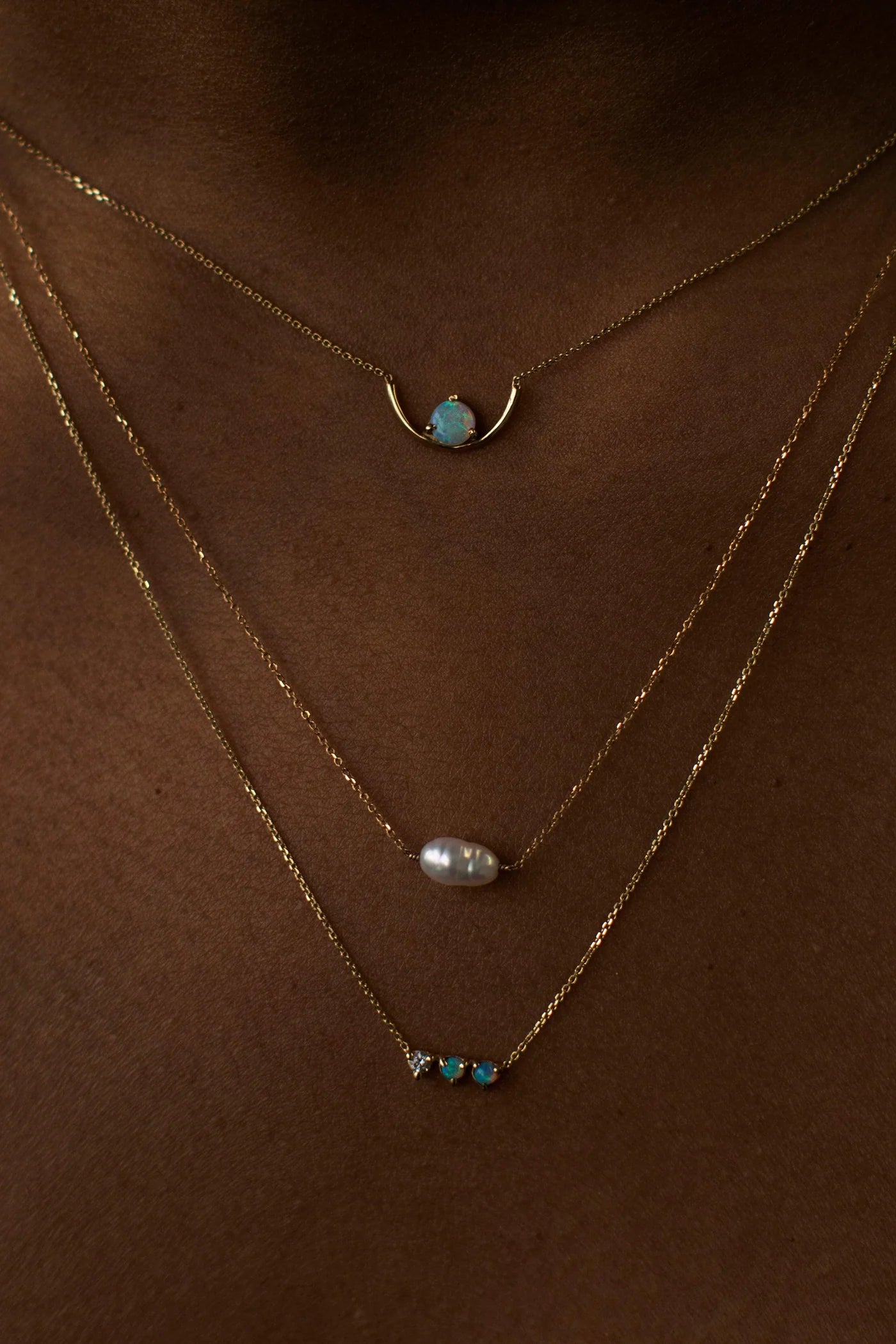 wwake / irregular pearl necklace