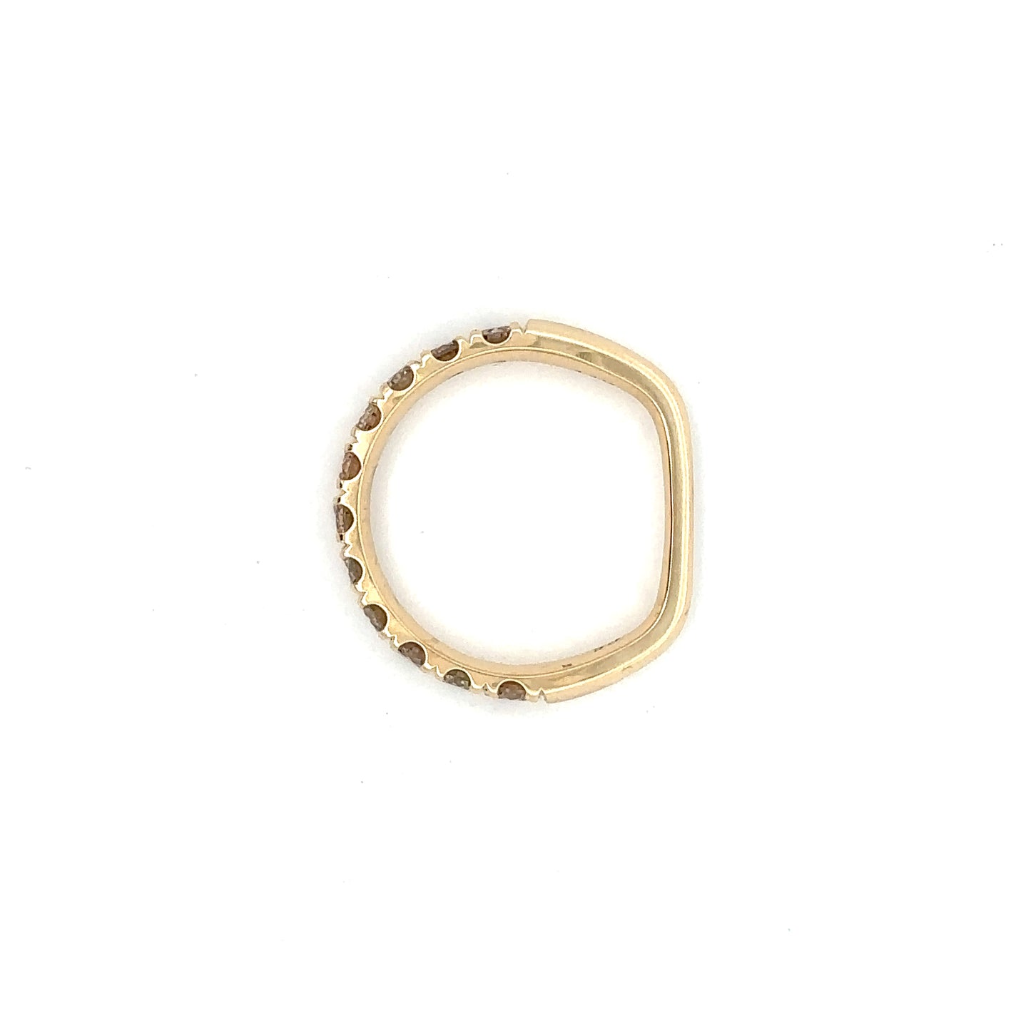 natural diamond euro band ring - light champagne