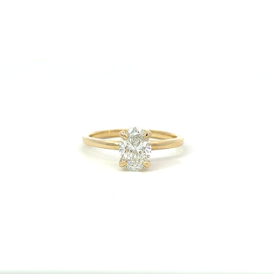 vera oval solitaire ring - grown diamond