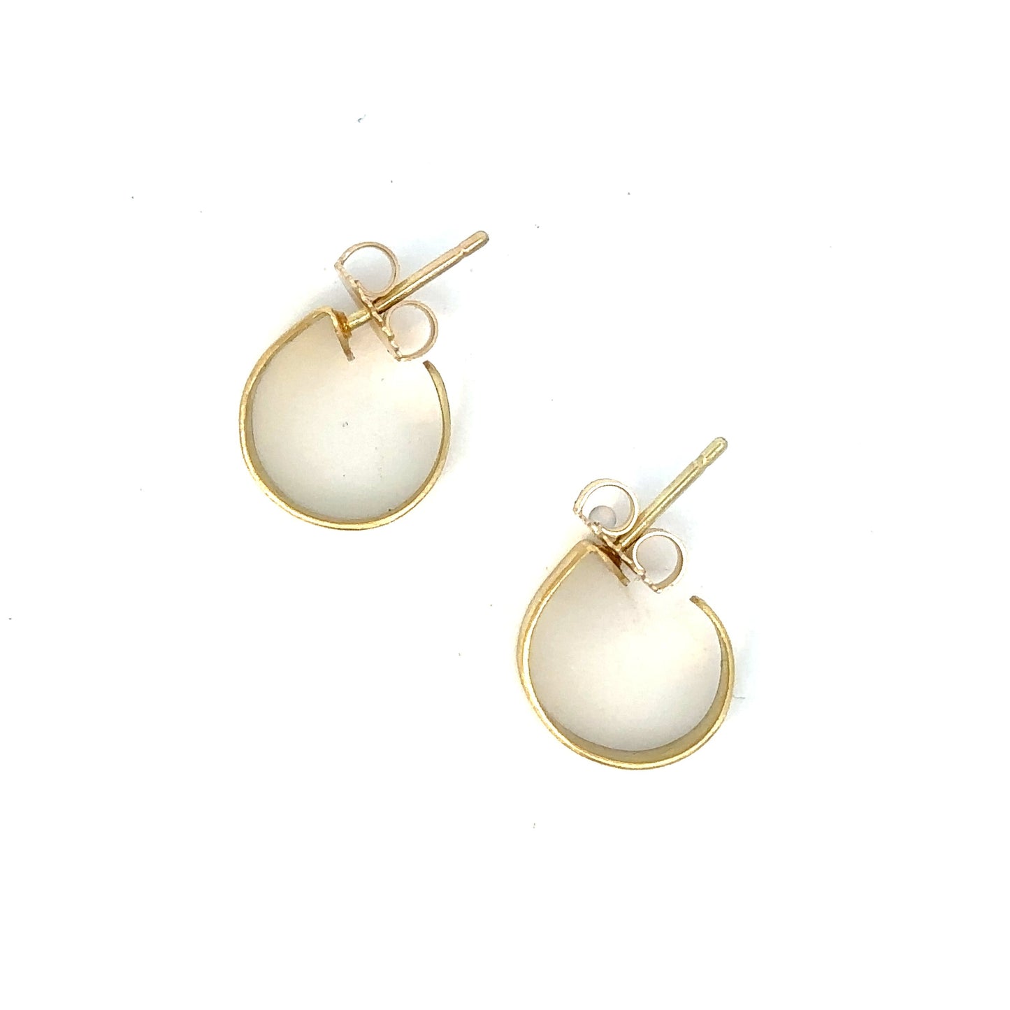 textured curl hoop earrings