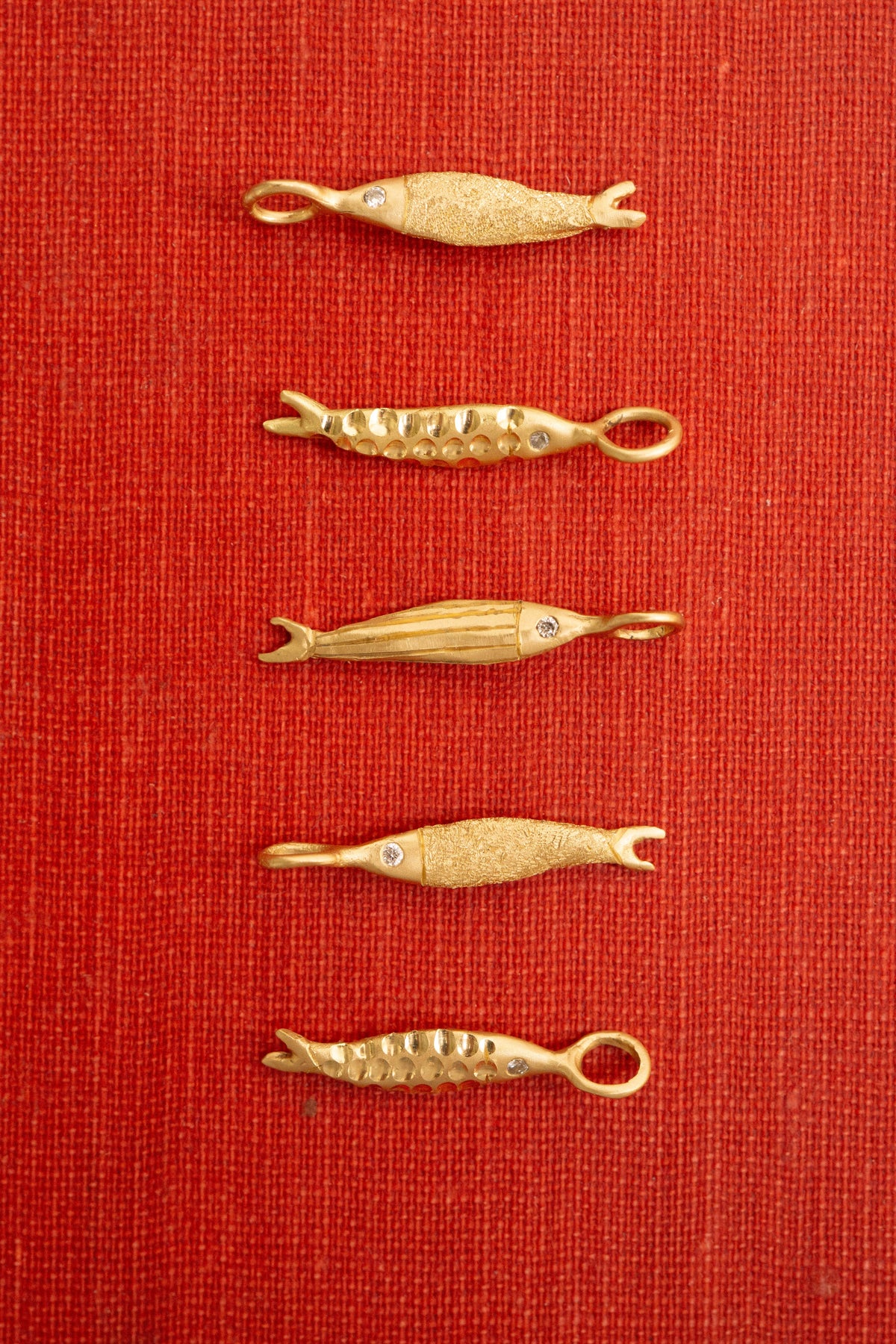 engraved pesca pendant charm - polka