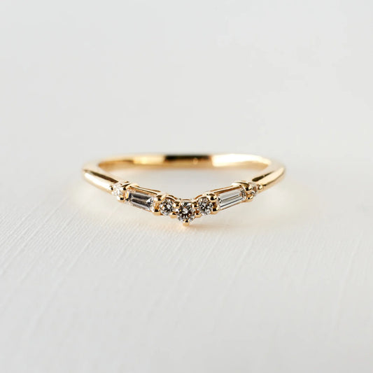 millie ring band - natural diamond