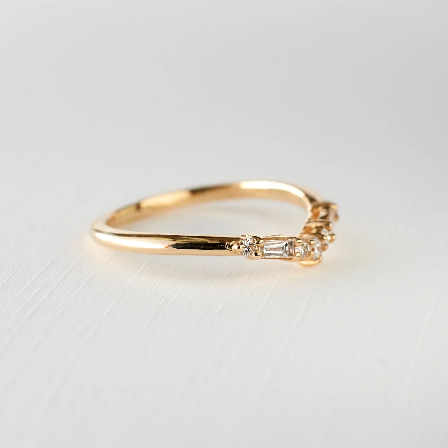 millie ring band - natural diamond