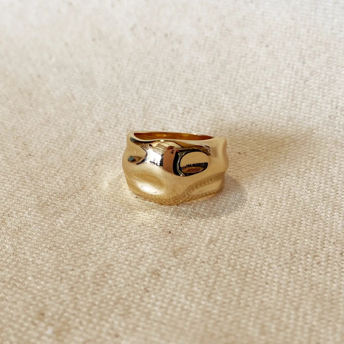 large wavy band ring